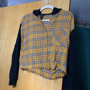 Forever 21 yellow plaid crop